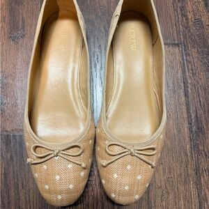 J. Crew Women's Tan Polka Dot Flats